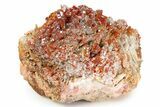 Deep Red Vanadinite Crystals on Barite - Morocco #255535-1